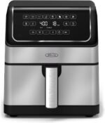 bella 8 Qt Digital Air Fryer with TurboCrisp Technology, Large Family Size Nonstick Cooking Basket and Crisping Tray, Multiple Preset Functions, Auto Shutoff, Silver, 1750 Watt - Image 2