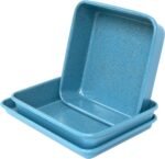 casaWare 3pc Ultimate Series Commercial Weight Toaster Oven Bakeware Set (Blue Granite) - Image 2