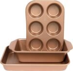 casaWare Toaster Oven 3-Piece Set (Rose Gold Granite) - Image 2