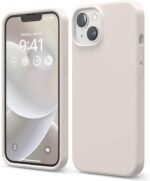 elago Compatible with iPhone 14 Case, Liquid Silicone Case, Full Body Protective Cover, Shockproof, Slim Design, Anti-Scratch Soft Microfiber Lining, 6.1 inch (Stone) - Image 2