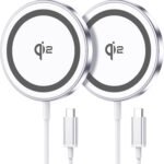 for Mag-Safe Charger 2 Pack,Qi2 Certified 15W Magnetic Wireless Charger Fast Charging Pad for iPhone 17 16 15 14 13 12&Airpods Pro 4 3 2&Samsung Galaxy S25&Pixel 10 Series,Strong Magnet,Ultra-Thin - Image 2