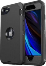 for iPhone SE Case 2022/2020/3rd/2rd,iPhone 8/7 case [Shockproof] [Dropproof] [Military Grade Drop Tested] with Non-Slip Removable Heavy Duty Full Body Phone Case-Black - Image 2