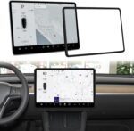 frani Screen Frame Protector Black Designed for Tesla Model 3 (2025-2017), Tesla Model Y (2025-2020),Interior Decor Accessories for Tesla Model Accessories - Image 2