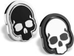 homEdge Cell Phone Skull Ring Grip, Set of 2 Packs 360° Adjustable Finger Ring Holder, Suitable for Magnetic Car Mount Kickstand for Cell Phone-Black and White - Image 2