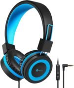 iClever Kids Headphones with Cord, 85/94dB Safe Volume Tech, Bending Resistance Durable, Foldable, Stereo Sound 3.5mm Jack Wired Headphones for Kids Boys Girls Tablet/Travel/School, HS14 - Image 2