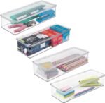 iDesign Plastic Stackable Hinged-Lid Pantry or Kitchen Storage Box - Set of 4 - Clear - Image 2