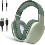 iJoy Ultra Wireless Over-Ear Bluetooth Headphones with Mic, Up to 10 Hours Playtime, Bluetooth Headset 33Ft Range with Backup AUX Cable & SD Slot, Wireless Headphones for Gaming, Work & Gym (Green) - Image 2