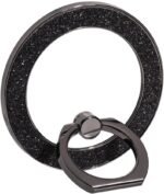 iRing Magnetic Phone Ring Holder for MagSafe, 360° Rotation Finger Grip Stand Compatible with iPhone 17/16/15/14/13/12 – Strong Magnetic Grip, iRing Mag Glam (Black) - Image 2