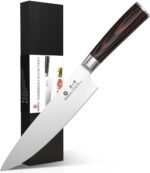 imarku Chef Knife 8 Inch, Professional Kitchen Knife in Japanese HC Steel, Super Sharp Knife With Ergonomic Handle, Cooking Knife With Gift Box, Kitchen Gadgets, Best Gifts for Family and Friends - Image 2