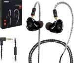 in Ear Monitor Headphones, HiFi Stereo IEM Earphones, Dynamic Dual Driver Wired Earbuds with Detachable Cable, Noise Canceling Headset for Singers Musicians Drummers Audiophile (Black) - Image 2