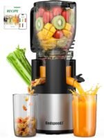 juicer machines with 5.8" Large Feed Chute, Slow masticating cold press juicer for Whole Fruits & Vegetables, easy to clean Design, High Juice Yield Home juicer for Daily Wellness - Image 2