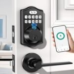 keyless Entry Door Lock deadbolt with Handle Set- Front Door Fingerprint Smart Locks with 2 Lever Handles-Keypad Code Deadbolt -App Control,Auto Lock,Easy to Install - Image 2