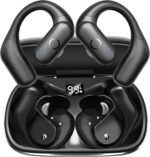 kurdene Active Noise Cancelling Wireless Earbuds Bluetooth Headphones for Sport, Digital Display, 66H Playtime, Deep Bass Sound Ear Buds, Open-Ear Secure Fit for Running, Workout-Black - Image 2