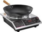 leconchef Induction Cooker with Wok 1800W Professional Electric Induction Burner with 11-Level Setting for Cooking,24-hour Timer and Preset,Keep warm,14" Carbon Steel Wok Included - Image 2