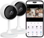 litokam Indoor Cameras for Home Security with Night Vision, Pet Camera with Phone App, WiFi Home Security Camara, Baby Monitor Work with Alexa, Motion Detection, 2 Pack, 2K - Image 2