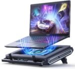 llano Laptop Cooler, Gaming Laptop Cooling Pad with 3500RPM Turbofan, 4.72 Inch External Fan Laptop Stand, Adjustable Variable Speed, Button Control, Seal Foam for Rapid Laptop13-17.3in, V10, Black - Image 2