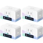 meross Matter Smart Plug, Energy Monitoring Smart Outlet, Wi-Fi Plug Work with Alexa, Apple HomeKit, Google with Schedule Timer, 15A/1800W, 100% Privacy Matter Smart Home, App & Voice Control 4 Pack - Image 2