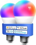 meross Smart LED Light Bulb, Smart WiFi LED Bulbs Compatible with Apple HomeKit, Siri, Alexa, Google Home & SmartThings, Dimmable E26 Multicolor 2700K-6500K RGBWW, 810 Lumens 60W Equivalent, 2 Pack - Image 2