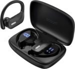 occiam Sport Wireless Earbuds Bluetooth Headphones 80hrs Playtime Deep Bass Ear Buds with Earhook Noise Cancelling Mic Waterproof Earphones for Workout Running Matte Black - Image 2