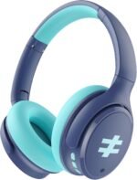 seenda Active Noise Cancelling Headphones for Kids, HEO-303 Bluetooth 5.4 60H Playtime Type C Fast Charging, 74/85/94 dB Safe Volume Limit Headset with Mic for Ipad, Airplane, Travel, Blue - Image 2
