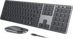 seenda Wireless Bluetooth Keyboard and Mouse Combo, SKM64-3 Rechargeable Slim Quiet Keyboard Mouse, 3 Multi-Device Connection, Compatible for Windows, Mac, MacBook, iPad, Tablet, Black Gray - Image 2