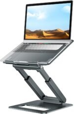 tounee Laptop Stand for Desk Adjustable Height, Telescopic Computer Stand with Pull Out Design Ergonomic Laptop Riser Fits All Laptops 10-17"-Gray - Image 2