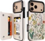 uCOLOR for iPhone 17 Pro Max Wallet Case with Card Holder PU Leather RFID Blocking Design iPhone 17 Pro Max flip case for Women Men Magnetic Clasp Kickstand Design 6.9 inch (Desert Flowers) - Image 2