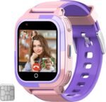 wonlex Kids Smart Watch with SIM Card, 4G Kids GPS Tracker Support Whatsapp Line Real-time Calling Voice Message SOS Camera, Birthday Gifts for Girls Boys Aged 4-16(Pink) - Image 2