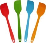 zYoung 4 Pcs Silicone Spatulas, Rubber Spatula Heat Resistant Seamless One Piece Design Flexible Scrapers Baking Mixing Tool,Small - Image 2