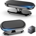 【2-Pack】 Magnetic Phone Holder for car, [ Super Strong Magnet ] [ with 4 Metal Plate ] Cell Phone carmount for iPhone Magnetic [ 360° Rotation ] Universal Dashboard Adhesive Car Magnetic Phone Mount - Image 2