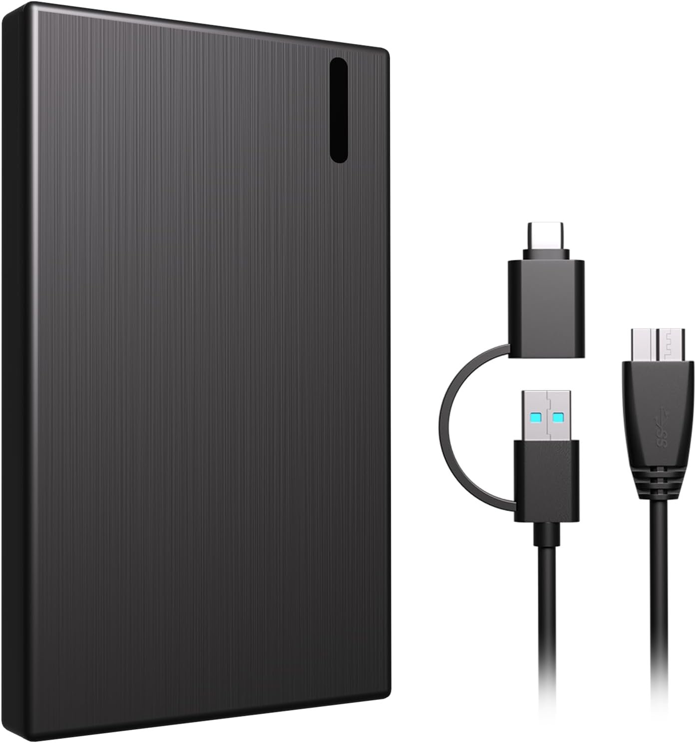 160GB External Hard Drive HDD Portable – USB 3.0 & Type-C Storage for PC, Mac, Desktop, Laptop, Xbox, PS4, PS5 – Backup Drive for Photos, Movies, Music, Games – Plug & Play, High Speed Data Transfer - Image 2