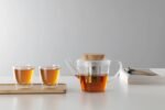 Viva Infusion Borosilicate Glass Tea Pot for Stovetop with Loose Leaf Tea Infuser Mesh - 34 ounce/1 Liter - Modern Teapot Features Bamboo Wood Lid, Tea Maker for Blooming - Image 5