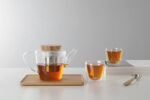 Viva Infusion Borosilicate Glass Tea Pot for Stovetop with Loose Leaf Tea Infuser Mesh - 34 ounce/1 Liter - Modern Teapot Features Bamboo Wood Lid, Tea Maker for Blooming - Image 6