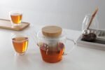 Viva Infusion Borosilicate Glass Tea Pot for Stovetop with Loose Leaf Tea Infuser Mesh - 34 ounce/1 Liter - Modern Teapot Features Bamboo Wood Lid, Tea Maker for Blooming - Image 7