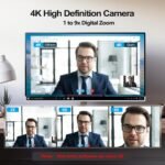4K Webcam with Light, Webcam for PC with Microphone, Plug and Play, USB Computer Camera for Desktop, Auto-Focus, Web Camera for Desktop Computer Zoom Skype - Image 3