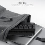 RK ROYAL KLUDGE F68 60% Foldable Low Profile Mechanical Keyboard, Wireless Mechanical Keyboard with Aluminum Body, Built-in Stand Holder, White Backlit, 68 Keys, Quiet Red Switch - Image 4