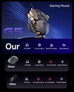SEUNKWANG EWEADN G5 Wired Gaming Mouse, Ergonomic RGB Computer Mouse, 12800 Adjustable DPI, 9 Programmable Macro Buttons with Rapid Fire Key Compatible for PC/Laptop/Windows-Grey - Image 3