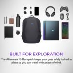 Alienware 16 Backpack - AW5625P - 21L Capacity, 3D Breathable mesh, Magnetic pocket organizers, RFID safe pocket, Weather resistant, 3D Iridescent reflective Alienware logo - Alienware Black - Image 3