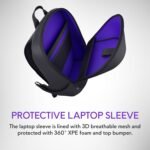 Alienware 16 Backpack - AW5625P - 21L Capacity, 3D Breathable mesh, Magnetic pocket organizers, RFID safe pocket, Weather resistant, 3D Iridescent reflective Alienware logo - Alienware Black - Image 7
