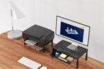 Zimilar 2 Pack Monitor Stand Riser with Drawer - 3 Height Adjustable Metal Monitor Stand with Unique Star Mesh for Computer Laptop Notebook Printer - Image 3