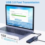 9IN1 USB C Hub for MacBook Pro/Air (M1-M5), KIROSA 4K HDMI Multiport Adapter with 3.5mm Audio, 100W PD, 5Gbps USB 3.0, SD/TF Reader - Compatible with Dell XPS, ThinkPad & USB-C Laptops - Image 6