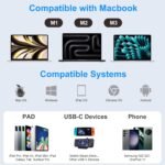 9IN1 USB C Hub for MacBook Pro/Air (M1-M5), KIROSA 4K HDMI Multiport Adapter with 3.5mm Audio, 100W PD, 5Gbps USB 3.0, SD/TF Reader - Compatible with Dell XPS, ThinkPad & USB-C Laptops - Image 7