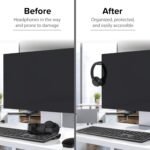 TotalMount Monitor Stand for Headphones and Headsets (Premium-Grade Holder Saves Desk Space and Protects Headphones) - Image 4