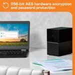 WD 28TB My Book Duo Desktop RAID External Hard Drive HDD, USB 3.1, With Password Protection and Auto Backup Software - WDBFBE0280JBK-NESN - Image 5
