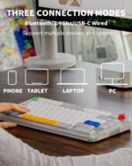 nuphy Kick75 Low Profile Keyboard with Volume Knob,75% Hot Swappable Custom Wireless Mechanical Keyboard,80 Keys RGB Backlit with PBT Keycaps,BT/2.4G/USB-C (Brown Nano Switch) - Image 4