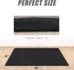 Sycoodeal Office Chair Mat for Hardwood Floor,Office Computer Gaming Chair Mat for Tile Floor,Large Floor Protector Rug,Anti-Slip,Easy to Clean,Pure Black(48"x36") - Image 3