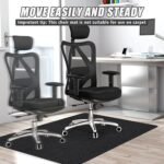Sycoodeal Office Chair Mat for Hardwood Floor,Office Computer Gaming Chair Mat for Tile Floor,Large Floor Protector Rug,Anti-Slip,Easy to Clean,Pure Black(48"x36") - Image 5