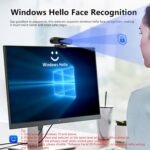 Window Hello Webcam, 1080P 30fps Camera with Noise-reducing Mic, Plug & Play, 90° Wide Angle, Built-in Privacy Cover, 360° Rotation & 90° Tilt, Perfect for Zoom, Google Meet, Microsoft Teams - Image 3