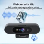 Window Hello Webcam, 1080P 30fps Camera with Noise-reducing Mic, Plug & Play, 90° Wide Angle, Built-in Privacy Cover, 360° Rotation & 90° Tilt, Perfect for Zoom, Google Meet, Microsoft Teams - Image 5