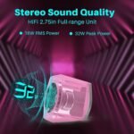 Edifier G2000 32W PC Computer Speakers for Gaming Desktop PC Laptop Mac Computer Woofer Speakers Bluetooth USB 3.5mm AUX Inputs RGB Lights Multimedia Speakers Pink - Image 5